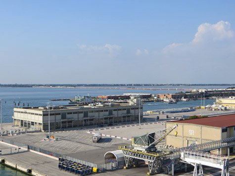 Causeway between Venice and the Italian mainland